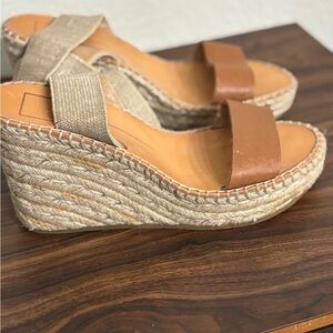 Dolce Vita Brown and Tan Wedge Sandals